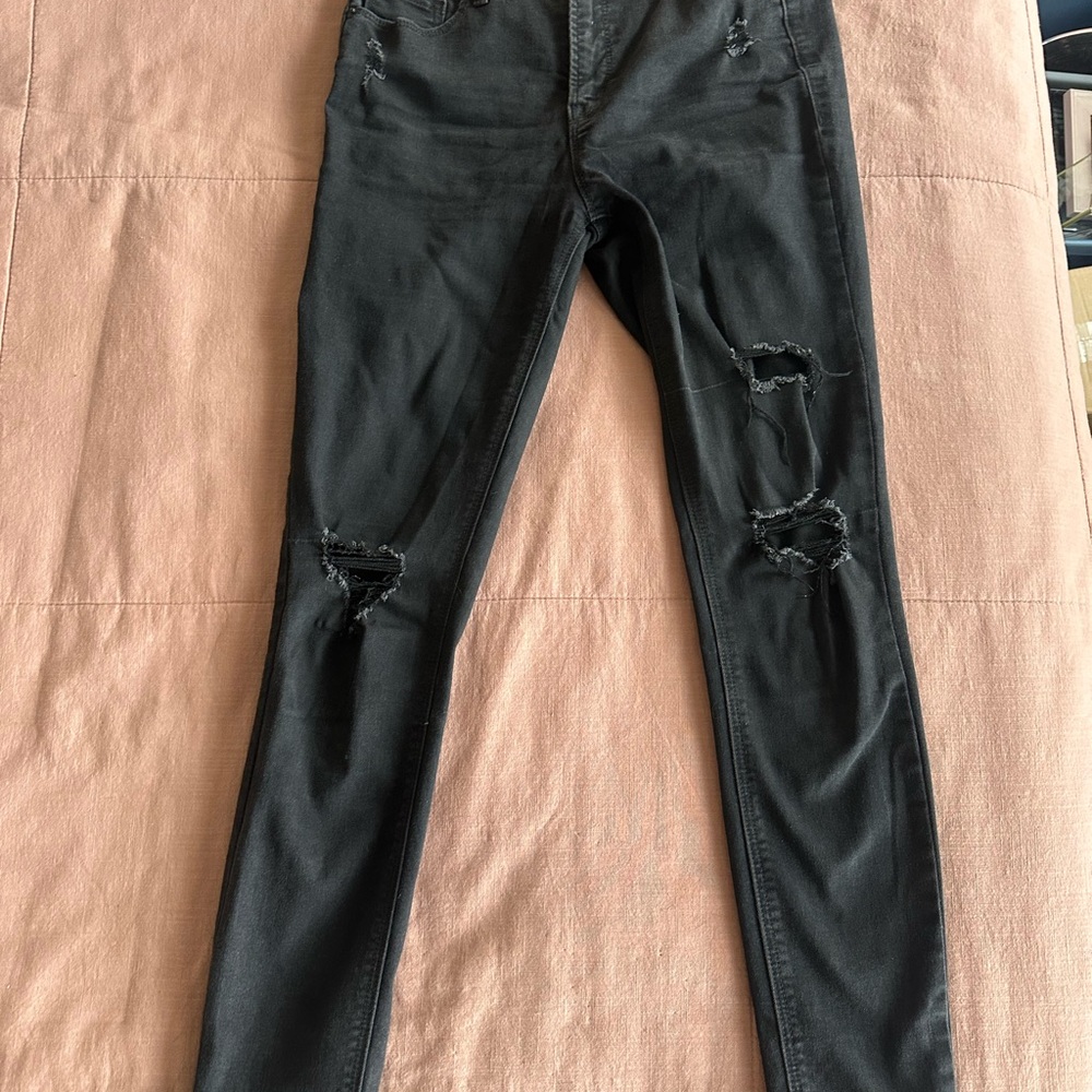Distressed Black Jeans for Women